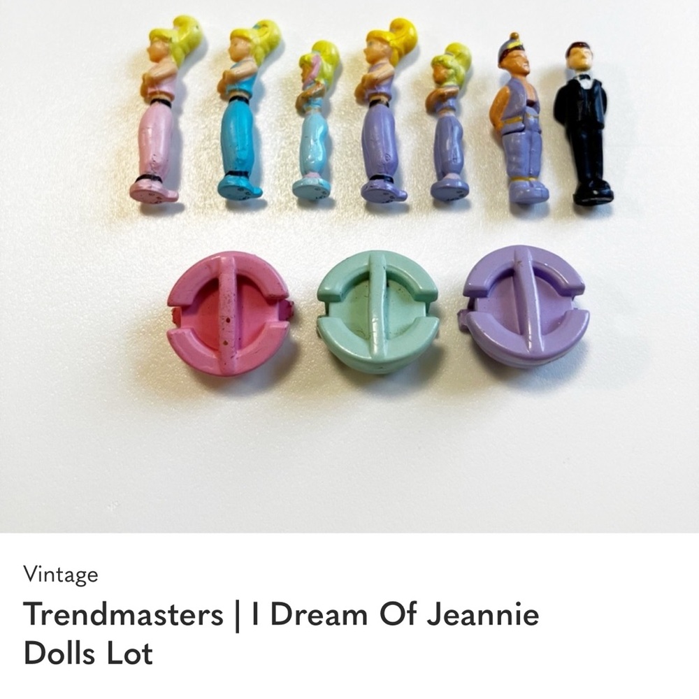 1995 TRENDMASTERS "I DREAM OF JEANNIE" LOCKET Vintage With Mini Dolll Set - Picture 6 of 8